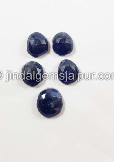 Blue Sapphire Rose Cut Slices